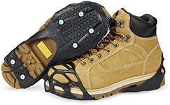 Due North All Purpose Ice Cleats - Pulse Grip Tread for Maximum Grip - 12 Replaceable Spikes, Fits Most Footwear (1 Pair)