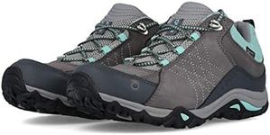 Oboz Women's Sapphire Low B-Dry Waterproof Hiking Shoe, Charcoal/Beach Glass, 10