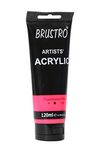 BRUSTRO Artists Acrylic Paint 120ml Fluorescent Pink