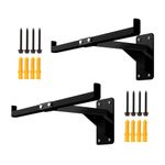 OMMUU 2PCS 16.1 inch Chainsaw Holder Wall Mount Chainsaw Chain Storage Hanger Backpack Leaf Blower Rack Weed Eater String Trimmer Hook Accessories and Tool for Garage Wall