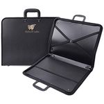 A2 Portfolio Case Art Folder Artist Presentation Carry Case Art Portfolio Carrying Strap Water Resistant Vinyl Storage Pocket Protection Zip Sketch Bag 45.5cm x 62.5cm x 3.8cm Deep (A2 Art Portfolio)