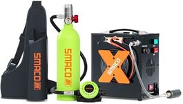 SMACO Mini Scuba Tank 1L Portable Diving Tank for for Underwater Breathing Reusable Scuba Diving Oxygen Cylinder Kit for Snorkeling &Emergency Rescue S400