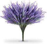 Butterfly Craze Lifelike Artificial Lavender Plants - Perfect for Crafting, Home Decor, and Weddings, Pair with Fake/Dried Flowers Like Purple Roses, Nearly Natural Faux Silk Flowers, 4-Piece Bundle