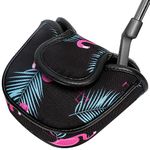 VIXYN Mallet Putter Cover - Cool Putter Cover - Mallet Putter Headcover - Fleeced Lined Putter Head Covers - Protective Golf Club Covers to Match Driver Headcover (Flamingo)