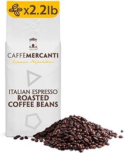 Caffe Mercanti Oro Italian Roast Coffee Whole Beans - 2.2lb Bag - Fresh Roasted Napoli Italiano Caffe - Oro: the Perfect Boost to Feel More Energized - Non-GMO