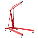 WilTec Folding Workshop Crane double pump 2000kg Engine lifting gear crane