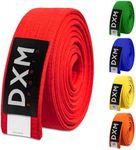 DXM SPORTS BJJ Jiu Jitsu Belt - Taekwondo Karate Belt - Martial Arts Uniform Ranking Judo Belt Double Stitched for Kids Adult (Red, 240cm)