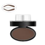 Waterproof Eyebrow Stamp Kit with Smudge-Proof Powder & Stencil,Eyebrow Seal Stamp Powder,Creates Natural Looking Brows for Makeup Beginners,for Flawless Eye Brows Make up,Easy to Color(Dark Brown)