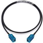 Bingfu Fakra Z Female to Female Vehicle Aerial Antenna Extension Cable 1m for Car Stereo Android Head Unit GPS Navigation FM AM Radio Sirius XM Satellite Radio 4G LTE Telematics Bluetooth Module