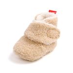 Matt Keely Baby Boys Girls Anti-Slip Soft Sole Slipper Booties Infant Crib Shoes Crawler Warm Winter Boots with Fleece Lining 0-6 Months