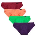 Avidlove Mens Bikini Underwear Low Rise Briefs Thong 4 Pack Microfiber Brief