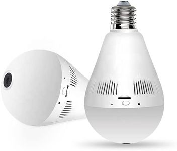 JNKC Full HD Picture Bulb Home Security Camera 1080p AI Powered Motion Detection l Infrared Light Vision | 360° Panorama | Talk Back Feature (Bulb Camera)
