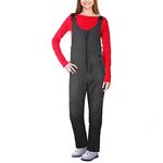 Ohuhu Women's Insulated Ski Bib(XL) Black