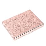 Thickened Cigarette case 10 100s Men's and Women's Cigarettes Single-Sided (Rose Gold)