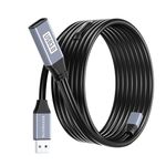 BlueRigger USB 3.0 Extension Cable (50FT, Active, 5 Gbps, Type A Male to Female Adapter Cord) - Long USB Repeater Extender for VR Headset, Printer, Hard Drive, Flash Drive, Keyboard, Mouse, Xbox