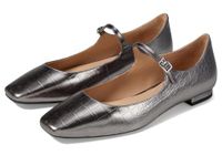 Cole Haan Women's Bridge Maryjane Ballet Flat, Silver Croc Print, 10
