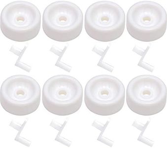 BlueStars WD12X271 Dishwasher Lower Rack Roller and Axle Kit - Compatible with General Electric Dishwashers - Easy to Install - Replaces WD12X0271 AP2039084 PS259136 - PACK OF 8