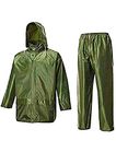 Tubination Rain Suit Unisex Army Green Color Army Rain Suit Size (XL)