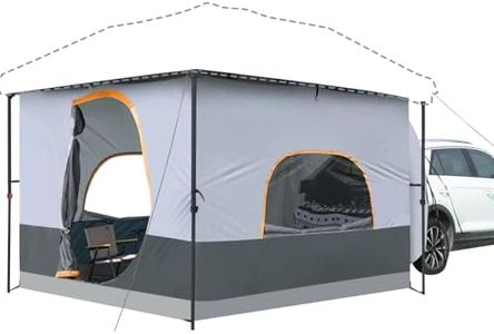 UNP Inner Cube Tent for Camping - Connect 10'x10' Canopy to Car Tailgate Into Tent for Family Camping, Vented Roof - Grey (Canopy Pole/Shelter NOT Included)