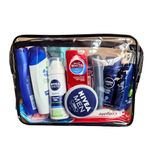 Travel Toiletries Set for Men | Travel Kit Toiletries with Hubsidia Clear Travel Bag Airport Approved | Mini Travel Toiletries