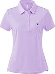 Golf Polos Shirts for Women Moisture Wicking Short Sleeve Lady Athletic Shirts Womans Tennis Golf Tops