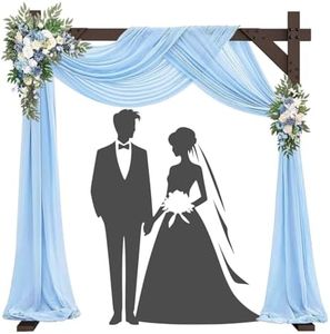 Kusamue Wooden Wedding Arch Frame 7.48 FT Square Wood Arch Wedding Arbor Backdrop for Ceremony Party Proposal Scene Garden Beach Forest Rustic Boho Decoration(7.48ft)