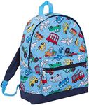 ScruffyTed Vehicles Boys Backpack For Kids Large Capacity Travel Rucksack Cars Trains Nursery School Bag