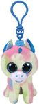 TY TY35208 Blitz Blue Unicorn-Boo Key Clip, Multicolored