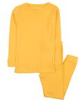 Leveret Kids Pajamas Boys & Girls Solid Yellow 2 Piece Pajama Set 100% Cotton Size 5 Years