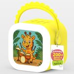 WonderBuddy StoryBox Mini, 200+ Stories & Rhymes Preloaded, Educational Toy, RGB Lights, Kids Bluetooth Speaker, Musical Toys, Birthday Gift & Toys for 2+ Year Old Boy & Girl - Giraffe Without Mic