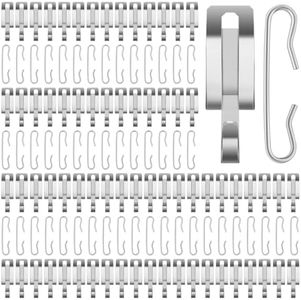 Moxweyeni 288 Pieces Heat Cable Roof Clips 1.8" De Icing Cable Clips and Spacers Kit Roof Clips and Spacers Set Cable Wire Clips Gutter Clips Outdoor Cable Clips Heater Clips Kit Heat Tape Clips Kit