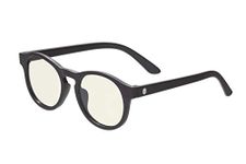 Babiators Kids Blue-Light Blocking Glasses For 6+ Years - Zero Power, Anti Glare | Eye Protection From Laptop/Mobile Screen | Blocks 100% UV | Unbreakable Flexible Rubber Frame | Keyhole - Black