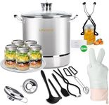 LINMAGCO Canning Supplies Starter kit-Canning Pot, Water Bath Canner with Lid - Stainless Steel, Home Canning Tool Kit, Steam Canner with Rack for Canning