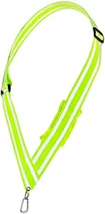 Navaris Reflective Sash - for Walking at Night, Cycling, Running - Reflector Gear with Pocket and Carabiner Clip for Men and Women - Yellow