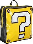 Bioworld Nintendo Super Mario Bros. Question Mark Box Shaped Backpack, Black (Bp990402Ntn) Casual Daypack, 37 cm, 10 L, Yellow