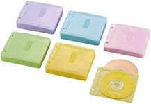 Elecom CCD-NBWB240ASO DVD CD Case, Non-woven Fabric, Double Sided Storage, 2 Holes, 120 Pieces, Holds 240 Sheets, 5 Colors Assortment