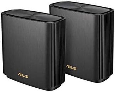 ASUS ZenWiFi AX Whole-Home Tri-band Mesh WiFi 6 System (XT8) - 2 pack, Coverage up to 5,500 sq.ft or 6+rooms, 6.6Gbps, WiFi, 3 SSIDs, life-time network security and parental controls, 2.5G port