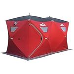 THUNDERBAY 6 Person Insulated Ice Fishing Tent, 300D Oxford Fabric, 68 Square Feet of Fishable Area, Portable 6 Person Insulated Ice Shelter