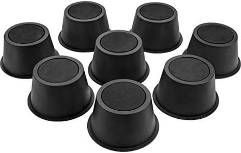 BTSD-home Round Bed Risers 3 inch Heavy Duty Furniture Risers Table Chair Risers Lift 10000 Pounds Rise up 2.5 inch Set of 8 Pieces (Black)