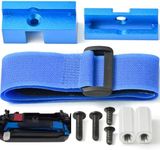 RcThjia Battery Holder Mount Hold Down Upgrade Part for 1/10 Tamiya TT02 TT02D TT02B TT02BR Aluminum Alloy Battery Holder with Strap RC Upgrade Replacement Parts