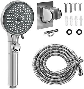 RV Shower Head with Hose, High Pressure 5 Mode Shower head Replacement, Shower Head for RV/Campers, Travel Trailer, Motorhome for Water Saving, Handheld Shower Head Holder and Hose, On Off Switch