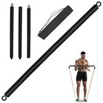 1m Resistance Band Bar, Detachable 3 Sections Pilates Bar, Heavy-duty Resistance Bar with Storage Bag for Home Gym Fitness Workout Equipment