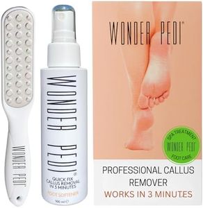 Wonder Pedi Feet Callus Remover - Instant Exfoliating Peel Foot Spray - Cracked Heels Softener – Metal Foot File Scrubber Dead Skin Remover Professional Spa Pedicure.