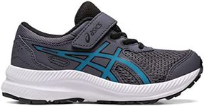 ASICS Kid's Contend 8 Pre-School Running Shoes, Carrier Grey/Island Blue, 3 Little Kid