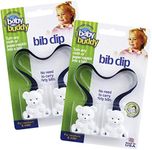 Baby Buddy Bib Clip, Newborn Must Have and Travel Essential, Turn any Cloth, Towel, or Napkin into a Bib for Feeding or Teething, Navy, 2 Pack