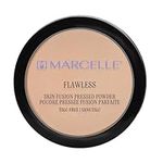 Marcelle Flawless Skin Fusion Pressed Powder, Buff Beige, Talc-Free, Natural Matte Finish, Silky Texture, Hypoallergenic, Fragrance-Free, Cruelty-Free, Paraben-Free, Non-Comedogenic, Mineral Oil-Free, 7 g