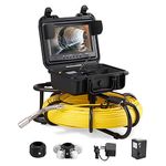 VEVOR Sewer Camera, 393 ft/120 m, 9" Screen Pipeline Inspection Camera with DVR Function, Waterproof IP68 Cameras with 12 Adjustable LEDs, 16 GB SD Card, for Sewer Line, Home, Duct Drain Pipe Plumbing