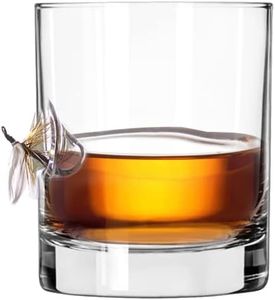 Stuck in Glass - "DEAD DRIFTER Whiskey Glasses With Fly Fishing Lure Fishing Gifts For Men | Gifts For Fisherman | Original Handcrafted Embedded Barware | Fishing Glasses (10 oz)