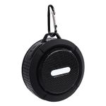 IPX7 Waterproof BT Speaker, Wirelesss Shower Speakers with Suction Cup Base, Small Outdoor Portable Speaker for Boating, Hiking, Camping, Gifts for Men Women Teens (Black)