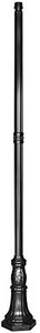 Gama Sonic 10 FT Commercial Post Pole for Outdoor Solar Lights, Cast Black Aluminum, 3" Diameter Mount, GS-CP10F